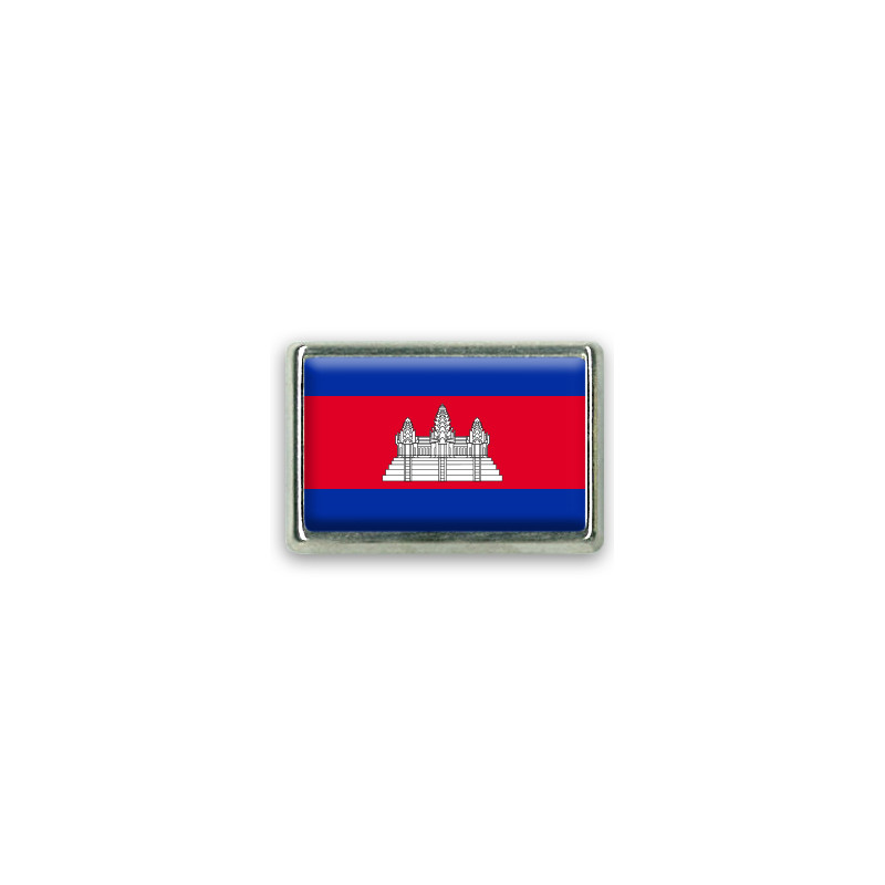 Pins rectangle : Drapeau Cambodge