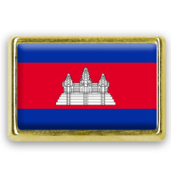 Pins rectangle : Drapeau Cambodge