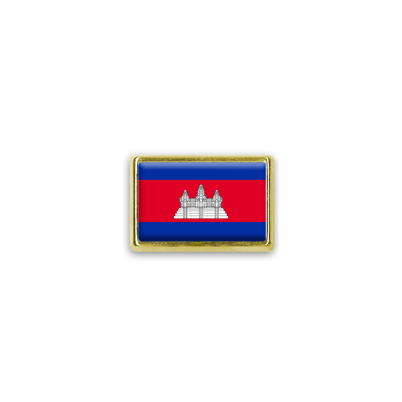 Pins rectangle : Drapeau Cambodge