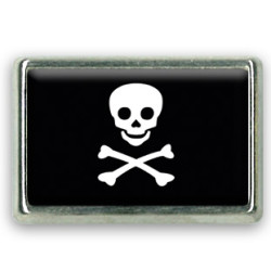 Pins rectangle : Drapeau pirate