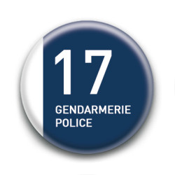 Magnet rond : 17 Gendarmerie police