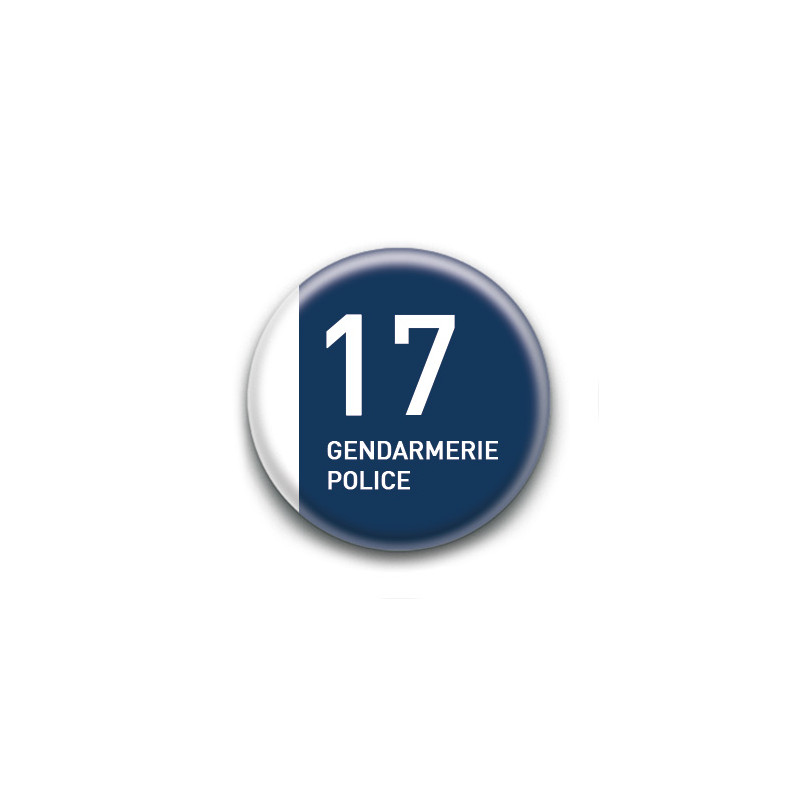 Magnet rond : 17 Gendarmerie police