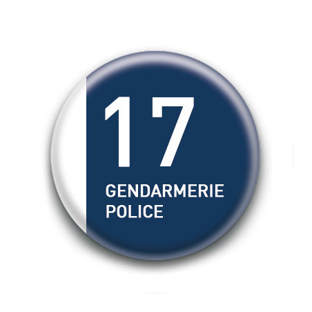 Magnet rond : 17 Gendarmerie police