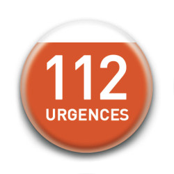 Magnet rond : 112 Urgences