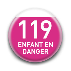 Magnet rond : 119 Enfant en danger