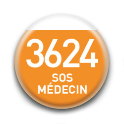 Magnet rond : 3624 SOS médecin