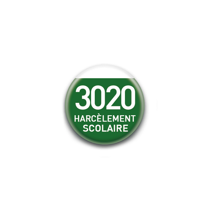 Magnet rond : 3020 Harcèlement scolaire