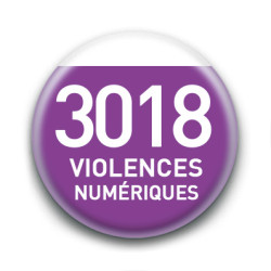 Magnet rond : 3018 Violences numériques