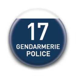 Magnet rond : 17 Gendarmerie police