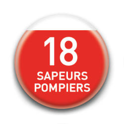 Magnet rond : 18 Pompiers