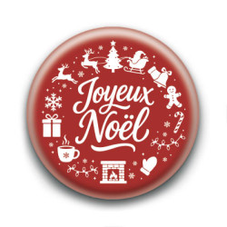 Badge : Joyeux Noël (rouge)