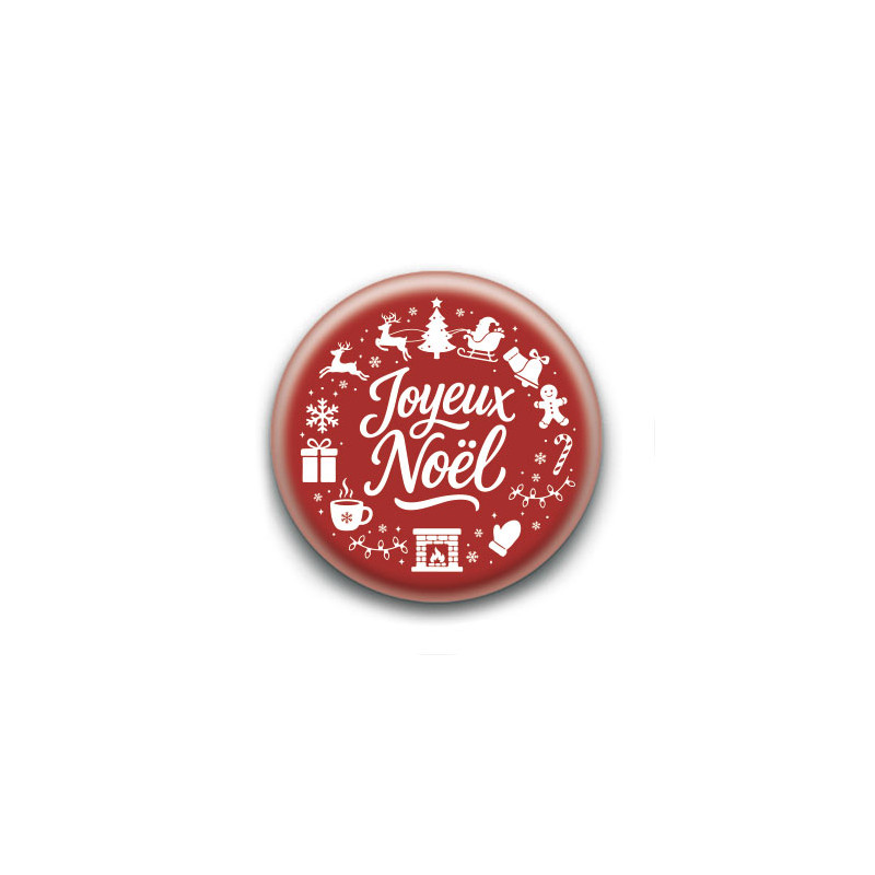 Badge : Joyeux Noël (rouge)
