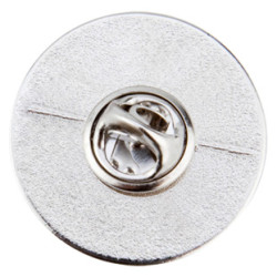 Dos du pin's chromé 25mm