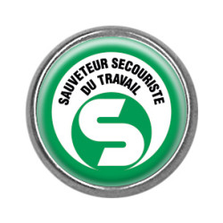 Pins rond : Sauveteur secouriste du travail