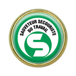 Pins rond : Sauveteur secouriste du travail
