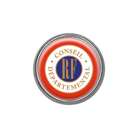 Pin's rond chromé : Conseil départemental