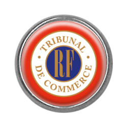 Pin's rond chromé : Tribunal de commerce