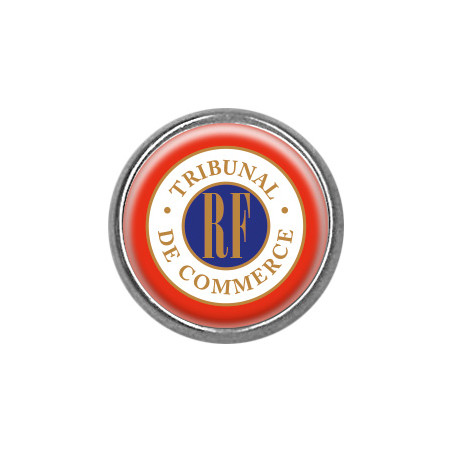 Pin's rond chromé : Tribunal de commerce