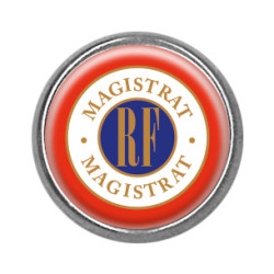 Pin's rond chromé : Magistrat