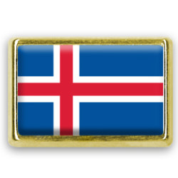 Pins rectangle : Drapeau Islande