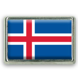 Pins rectangle : Drapeau Islande