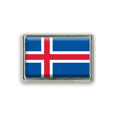 Pins rectangle : Drapeau Islande