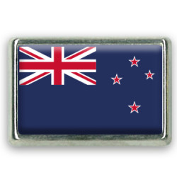 Pins rectangle : Drapeau Nouvelle Zélande