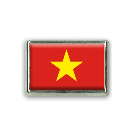 Pins rectangle : Drapeau Vietnam