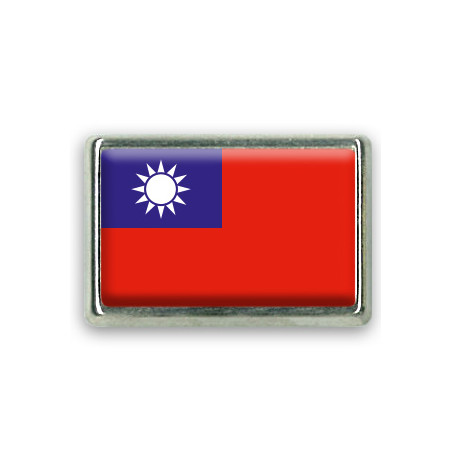 Pins rectangle : Drapeau Taïwan