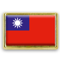 Pins rectangle : Drapeau Taïwan
