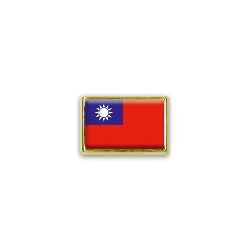 Pins rectangle : Drapeau Taïwan