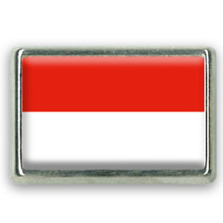 Pins rectangle : Drapeau Indonésie