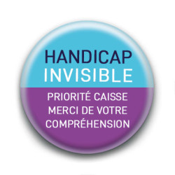 Badge : Handicap invisible, priorité caisse