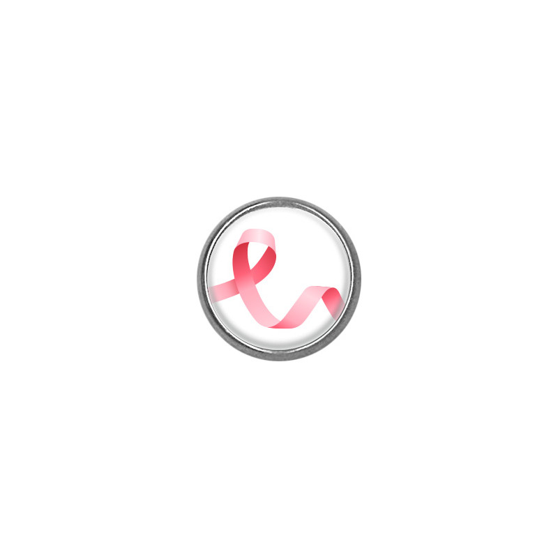 Pins rond : Ruban rose