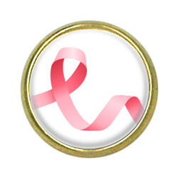 Pins rond : Ruban rose