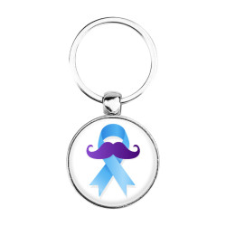 Porte-clés : Novembre bleu moustache