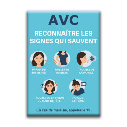 Magnet rectangle : AVC, reconnaître les signes qui sauvent