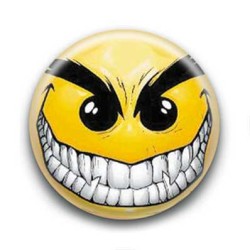 Badge : Smiley méchant