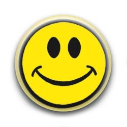 Badge : Smiley centré jaune