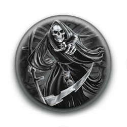 Badge Squelette avec fauche