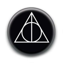 Badge Reliques de la Mort Blanc et Noir
