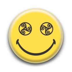 Badge : Smiley triskel jaune