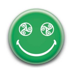 Badge : Smiley triskel vert