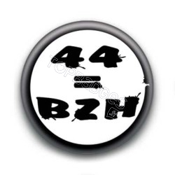 Badge 44 égal BZH Sur Fond Blanc