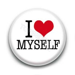 Badge I Myself Sur Fond Blanc