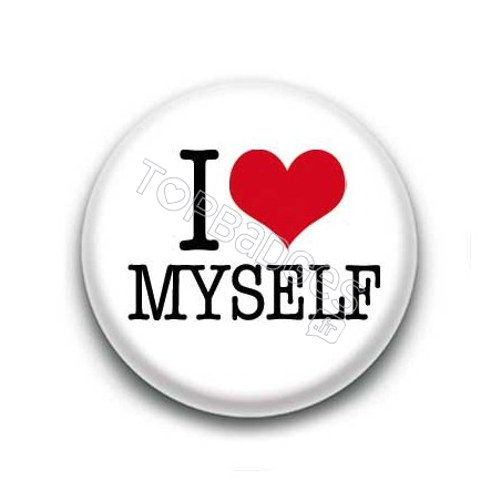 Badge I Myself Sur Fond Blanc