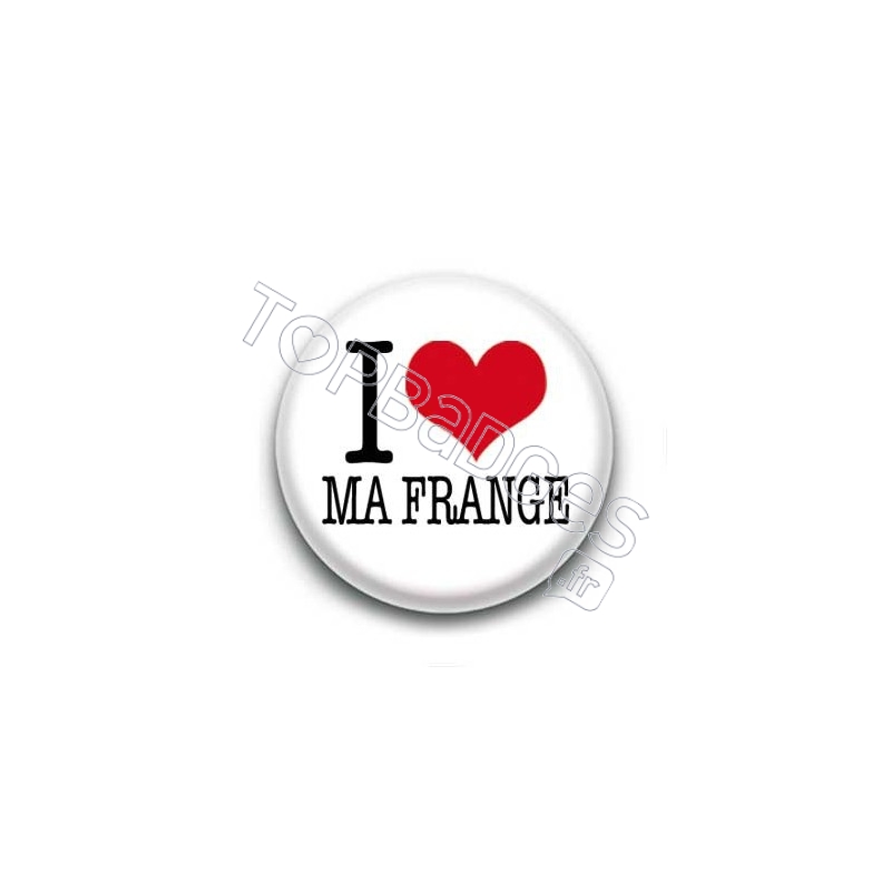 Badge I Love Ma Frange Sur Fond Blanc