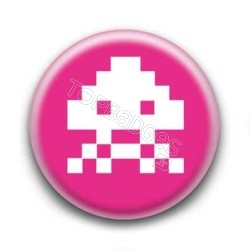 Badge Alien Pixel Rose