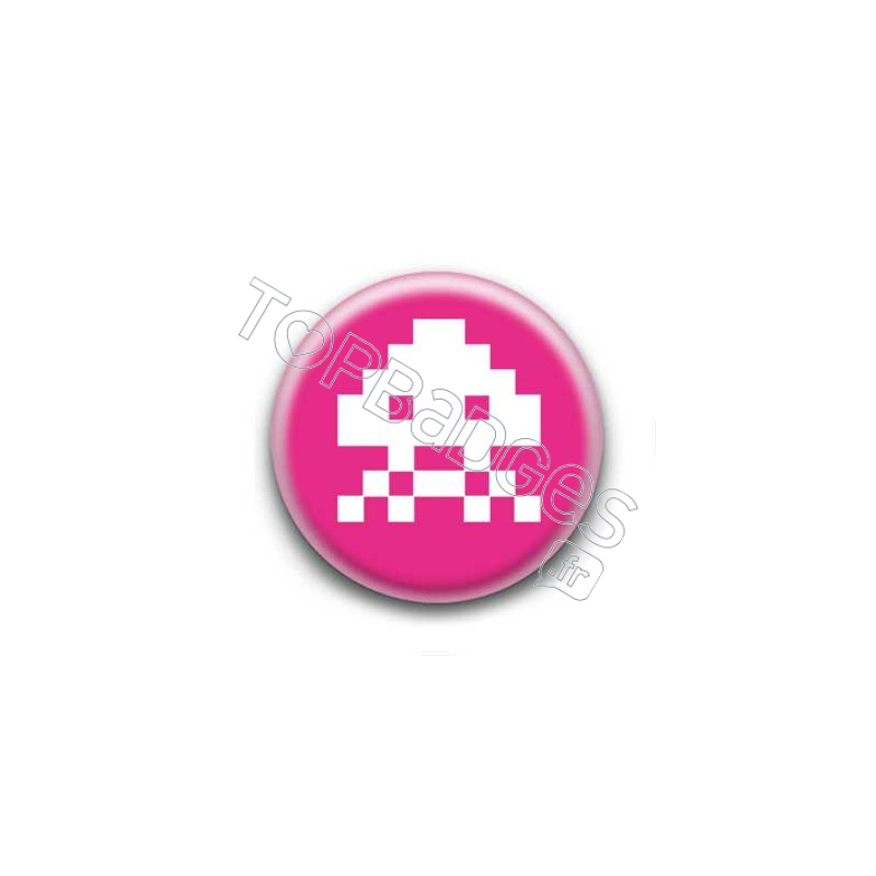 Badge Alien Pixel Rose