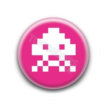 Badge Alien Pixel Rose